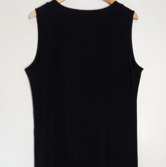 Chicos Travelers black vneck shift dress women's size 3 NWT - Picture 6 of 8